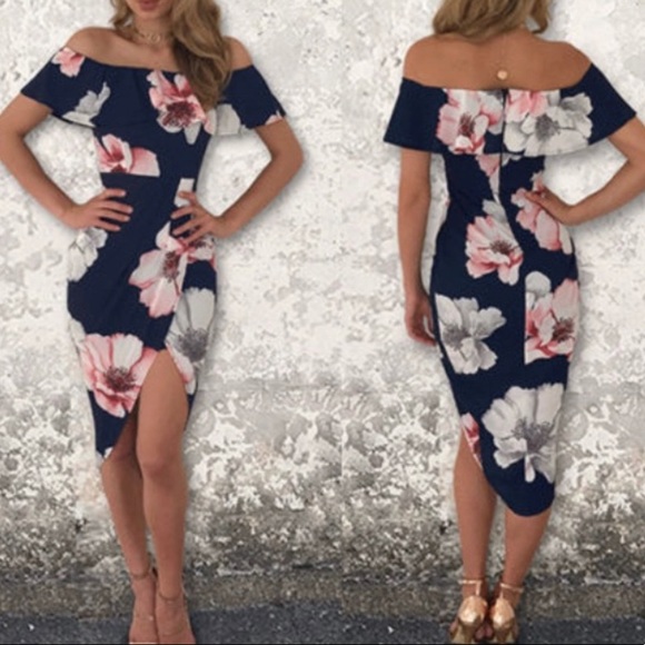 🌷 Cocktail Floral Dress - Picture 1 of 2